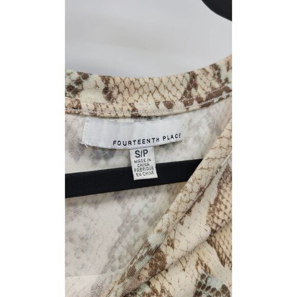 Fourteenth Place Animal Print Ruched Jersey - Picture 2 of 7